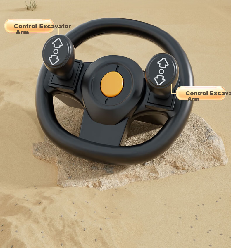 Feige Children's Electric Excavator Ride-On Toy Car for Kids Ages 1-8 Large Battery-Powered Digging Vehicle for Boys and Toddlers 10