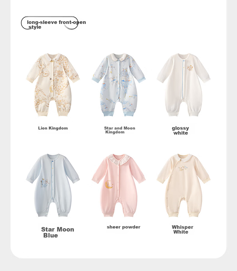 Babycare Baby Cotton Romper Newborn Bodysuit Full Moon Infant Clothing Champagne Pink 59cm 32