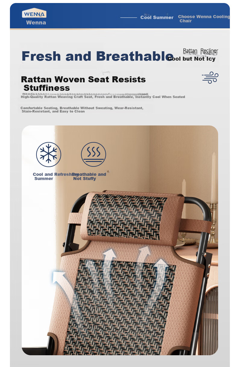 Wenna Folding Chair Bed, Office Nap Single Bed, Foldable Recliner, Portable Companion Bed, Thickened Cotton Pad 7