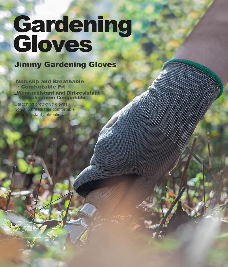 Jimmy Home Gardening Gloves Garden Planting Anti-Dirt Anti-Slip Breathable Durable Touchscreen Medium JM-W607 1
