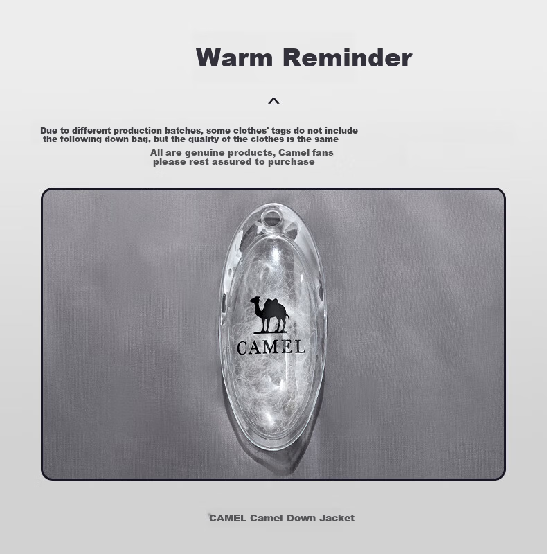 CAMEL Outdoor Down Jacket Unisex Thickened Graphene Warm Water-Repellent Puffer Coat 04/B/D/J Random Delivery 1