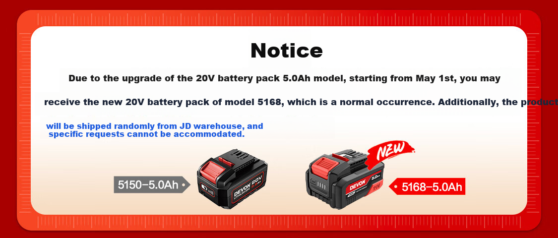 Devon 20V Lithium Battery 5150/5168 Battery Pack Compatible with Devon 20V Series Models - 2.0Ah Battery 1