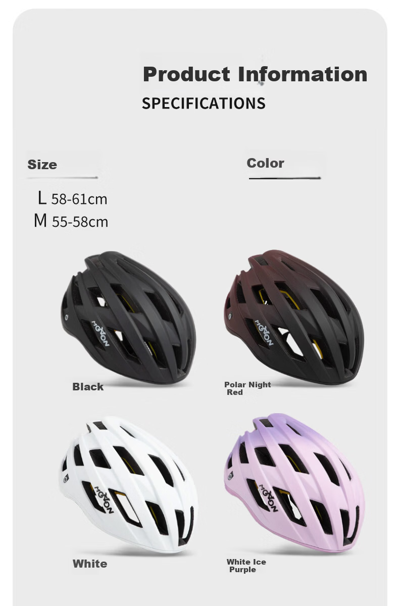 MOON MIPS Impact-Resistant Cycling Helmet Road Bike Aerodynamic Safety Cap Unisex Sports Gear Commuting Black M 10