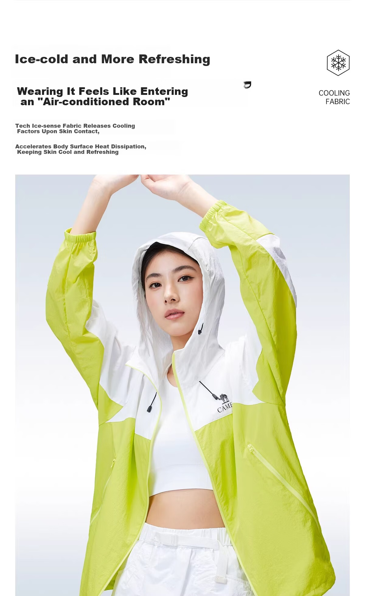 CAMEL Outdoor Sun Protection Jacket 2026 Spring Summer New Unisex Cooling Water-Repellent Sports Coat 8017 7
