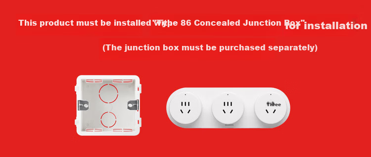 SIEMENS Rail Socket 24cm Mini Track Power Strip + 3 Five-Hole Modules (Requires Base Box Installation) Q10 Smoke Gray 1