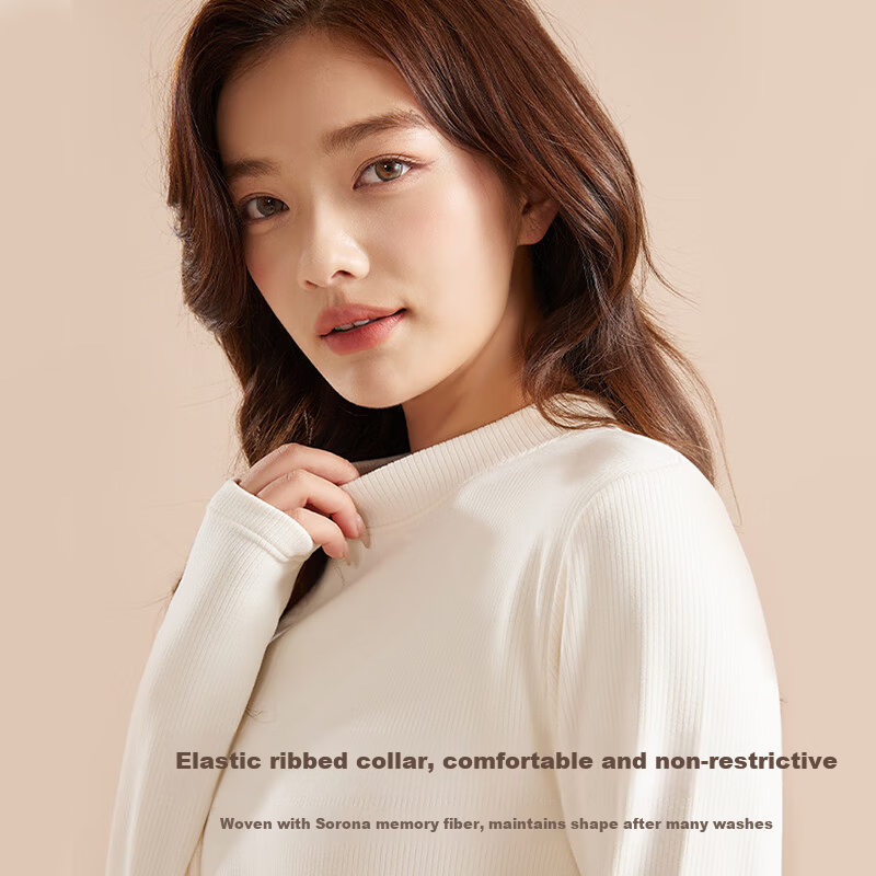 Urban Beauty Women's Slim Fit Half Turtleneck Base Layer Top High Elastic Thickened Fleece Autumn Winter Shirt Red M