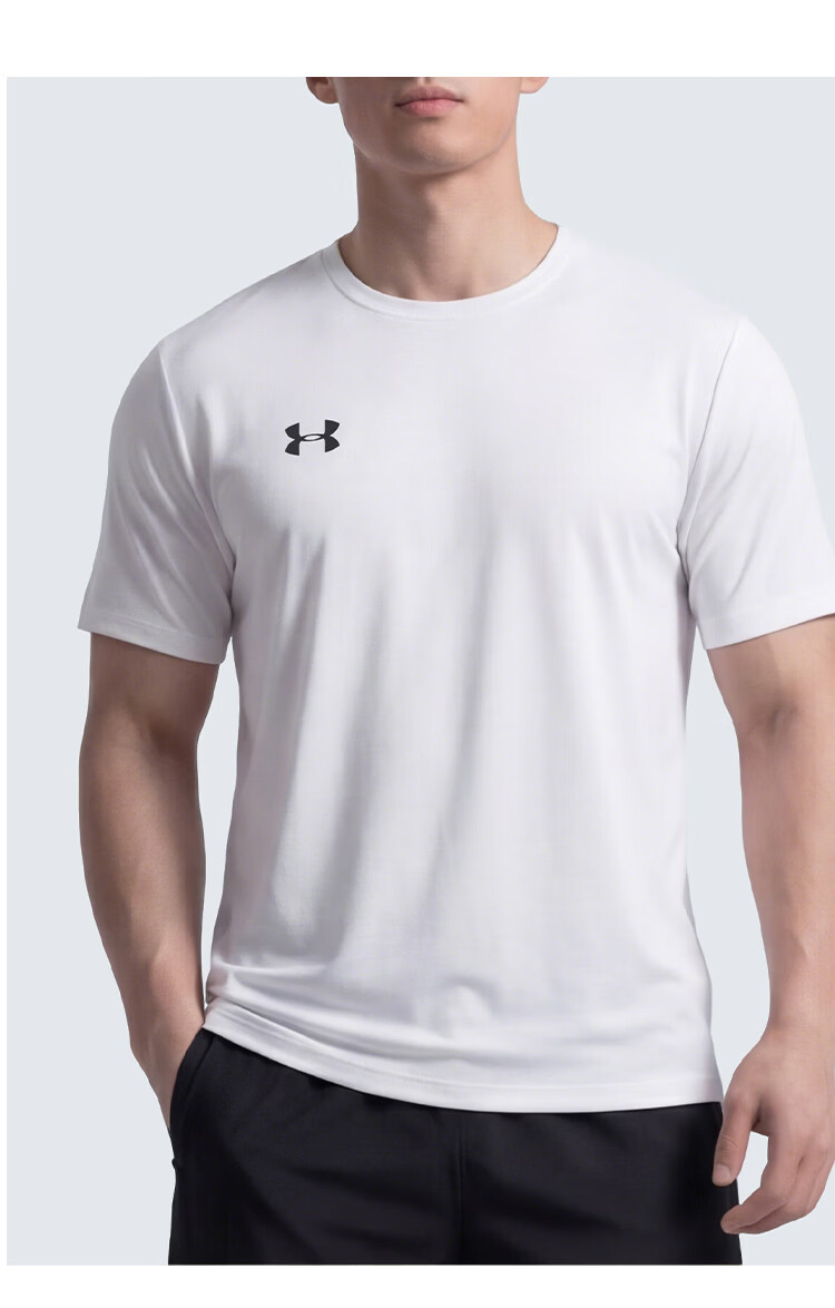 Under Armour Men's Short Sleeve Sports Quick-Dry T-Shirt Summer New Comfortable Ice Silk Cooling Breathable Running Fitness Training Tee 7