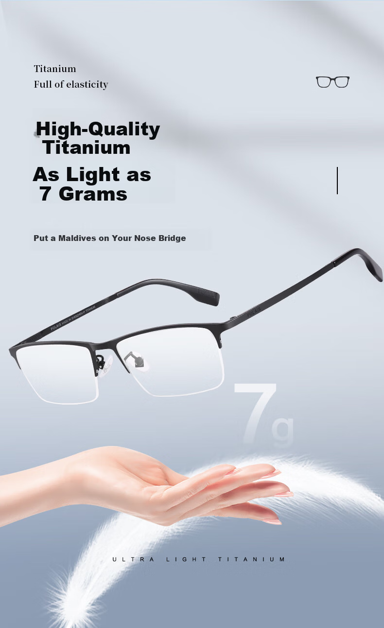 Pulais Reading Glasses for Men, Genuine Business Lightweight Titanium Gold Eyeglasses, Japanese Imported High-Definition Bifocal Reading Glasses 9