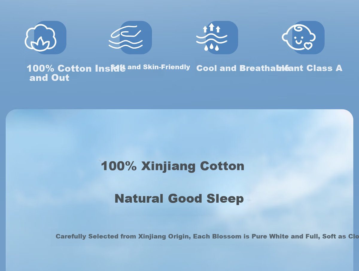 MERCURY Kids Summer Cooling Quilt, 100% Xinjiang Cotton, Air Conditioning Quilt, Machine Washable, Antibacterial, Class A Pure Cotton, Kindergarten Quilt, 120*150 2