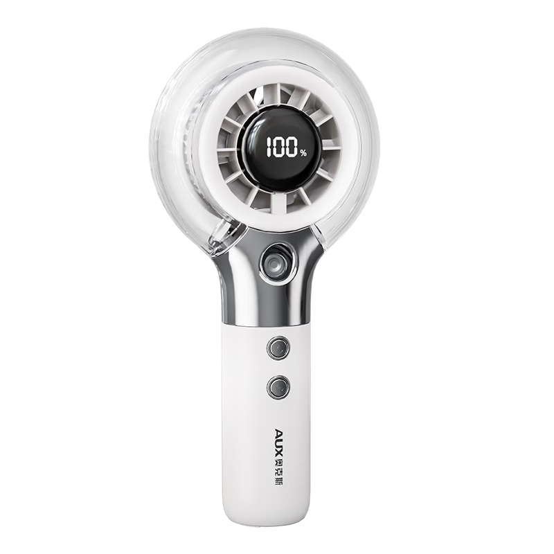 AUX Handheld Portable Mist Fan Long Battery Life Office Outdoor High Power USB Mini Rechargeable Fan