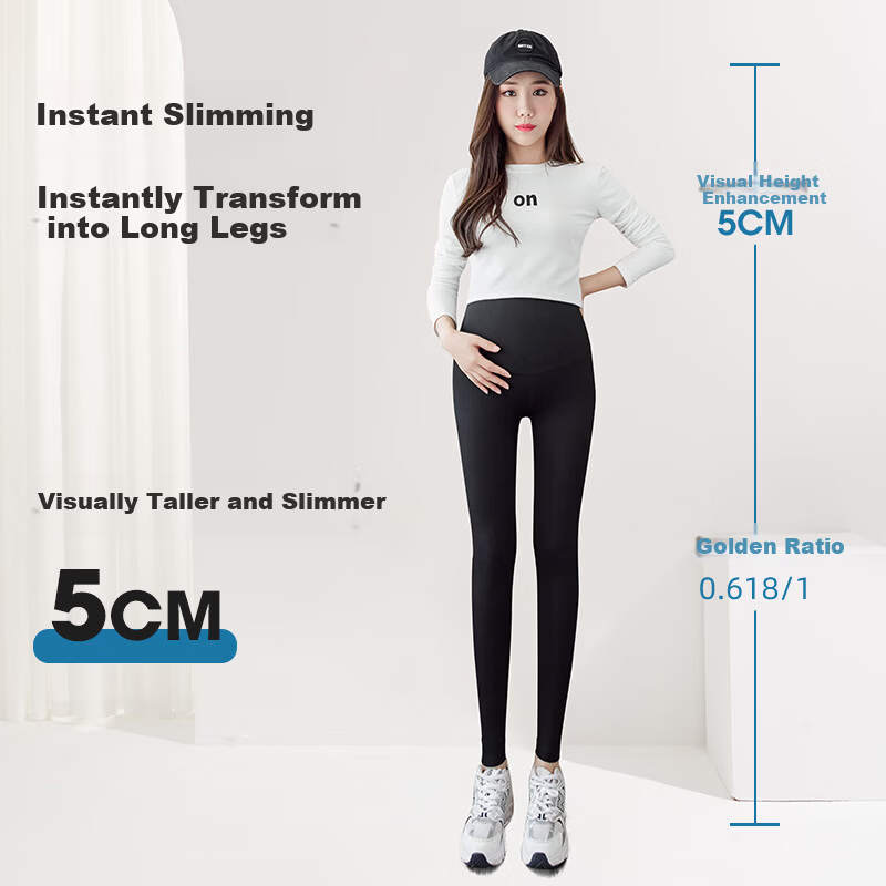 JOYNCLEON Maternity Shark Pants Spring Summer Women's Leggings Outerwear Sports Casual Yoga Pants Black L jyk13717
