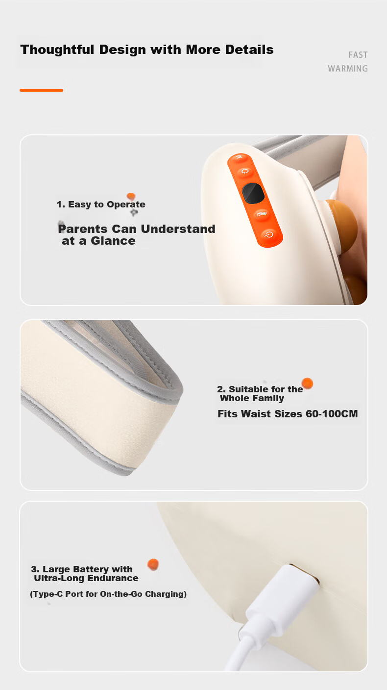 Kepufei Abdominal Massage Device Heated Belly Massager Constipation Relief Automatic Intestinal Peristalsis Promoter Warm Uterus Waist Belt Gift for Mom Girlfriend Mother's Day 21