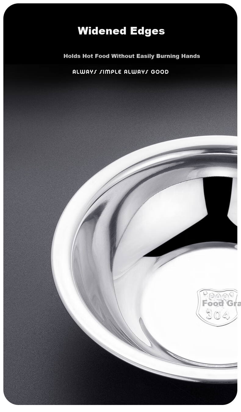 Golden Key 304 Thickened Stainless Steel 14cm Measuring Bowl Kitchen Vegetable Basin Seasoning Bowl Egg Beating Bowl GK-MD140 9