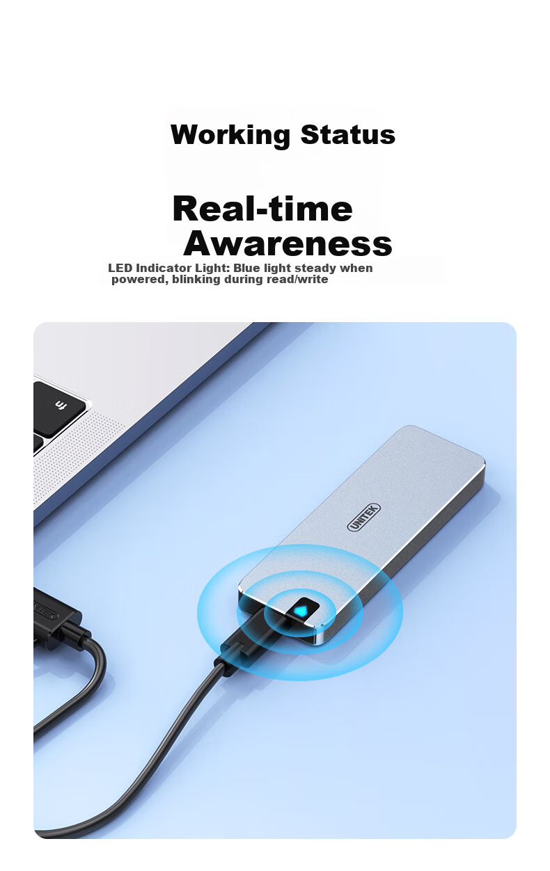 Superior 40Gbps High-Speed Hard Drive Enclosure Camera CFxB4.0 Card Reader 2-in-1 Transfer and Read M.2 SSD External Hard Drive Enclosure Computer External Hard Drive Reader R1024A 11