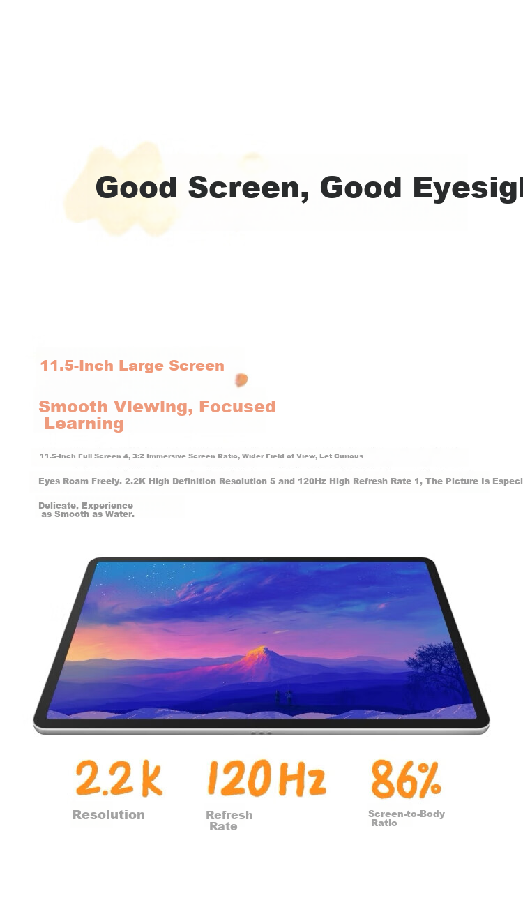HUAWEI MatePad 11.5 Soft Light Edition 2024 HUAWEI Tablet High Refresh Eye Protection Screen Learning Tablet 8+256GB Deep Space Gray 3