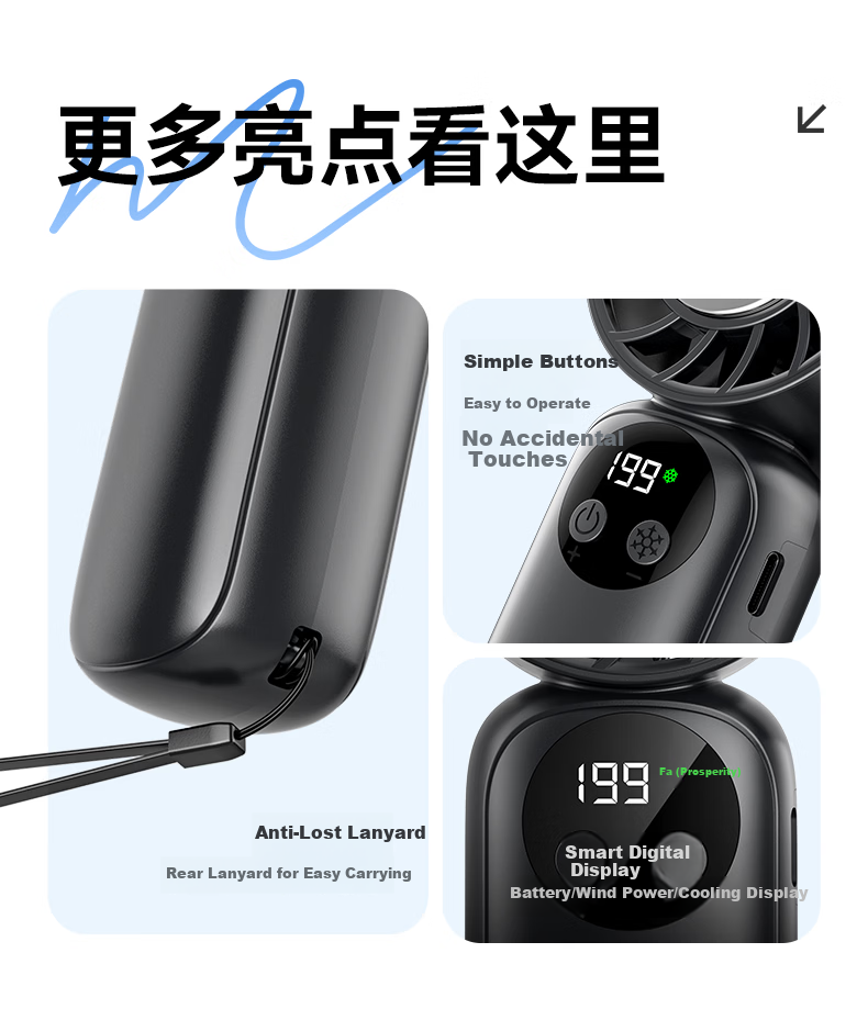 Suying Semiconductor Cooling Handheld Mini Fan USB Rechargeable Silent Portable Dorm Office Bedside Long Battery Life New Model 24