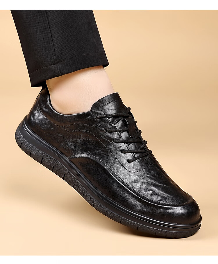 Mulinsen First Layer Cowhide Men's Shoes New British Style Genuine Leather Business Casual Commuter Derby Shoes 17