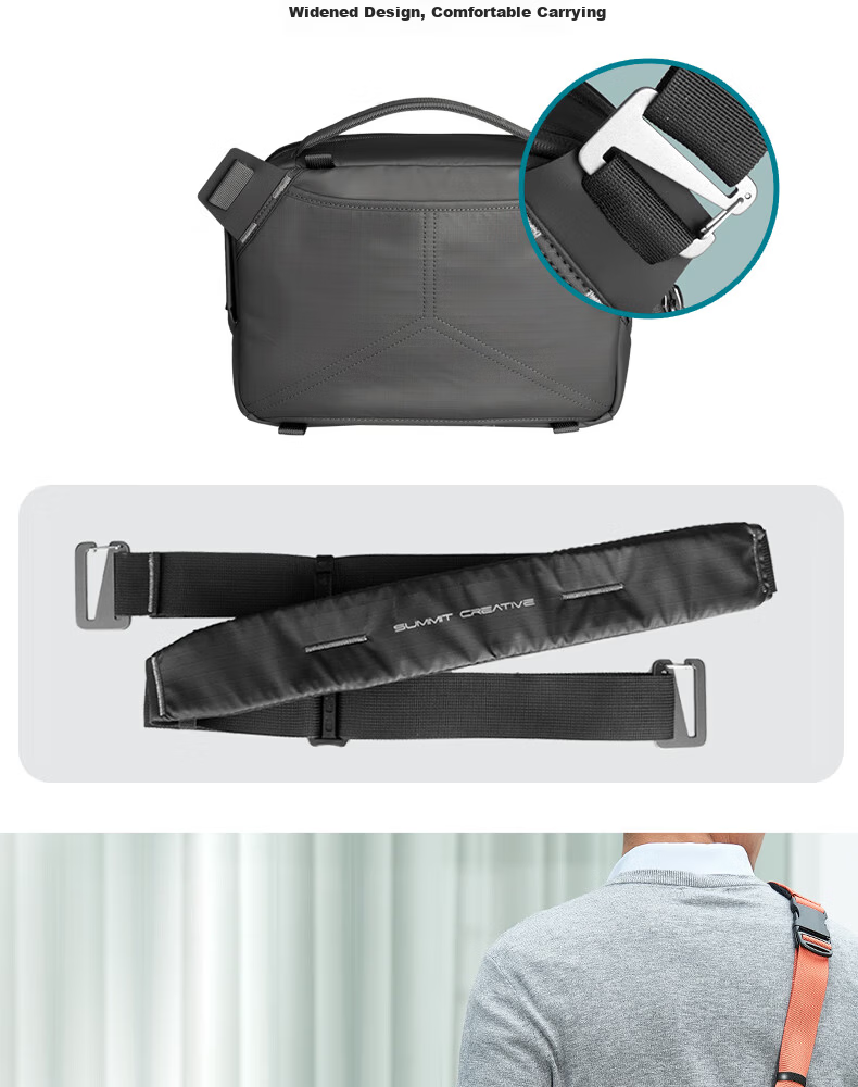 Shanmu 10L Champagne Single Shoulder Camera Bag Crossbody DSLR Mirrorless Digital Storage Waterproof Durable Lightweight Camera Backpack for Cycling Commuting 13