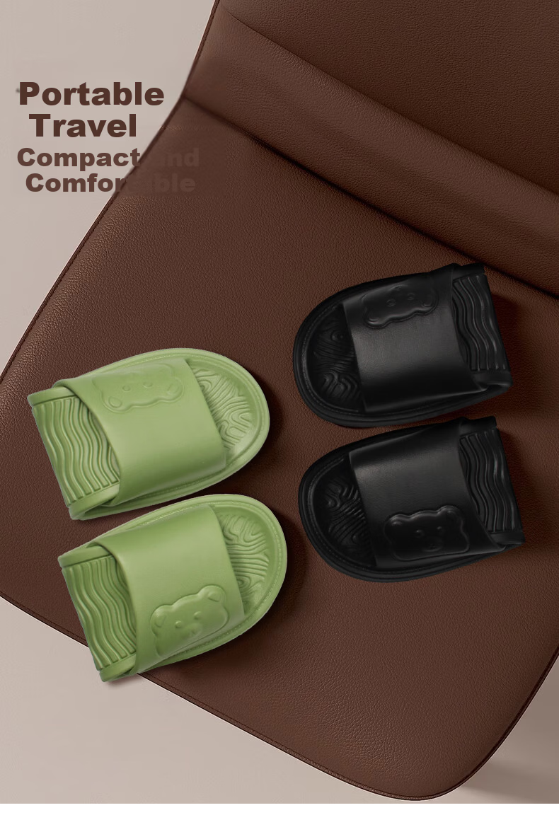 Qiumuxi Portable Foldable Slippers Men Non-Slip Travel Convenient Business Trip Hotel Couple Beach Women Sandals 1