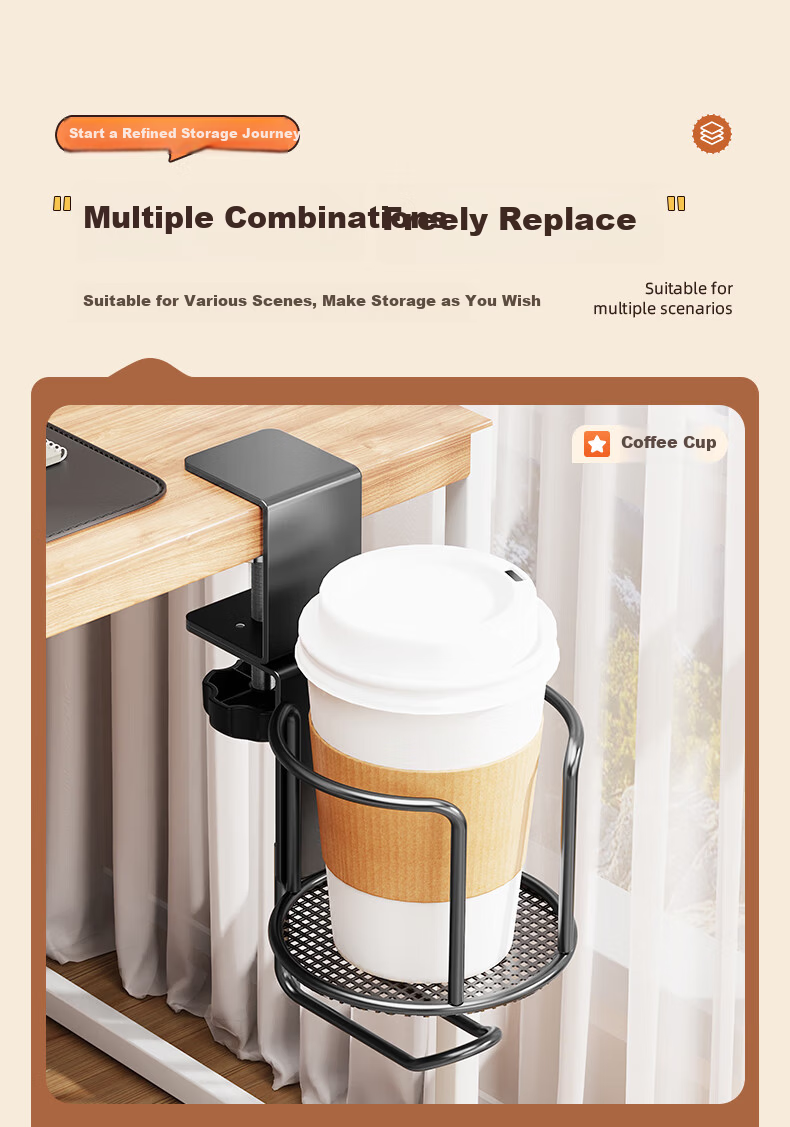 Behind the Scenes Hero Cup Holder Upgraded Version - TV Remote Control Organizer, Small Plant Pot, Mug, and Thermos Storage Stand 7