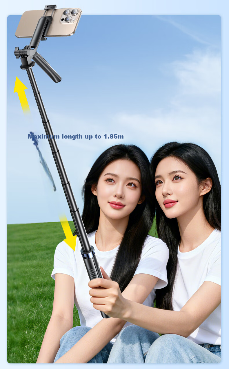 Shuotu [Smart Zoom] Selfie Stick Tripod, Portable Phone Stand, Travel Essential, Handheld Anti-Shake, 360-Degree Rotation, Concert Shooting, Douyin Live Streaming Floor Stand 13