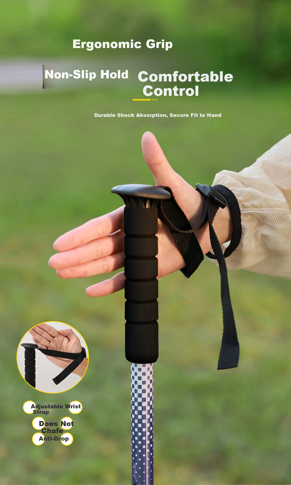 CAMEL Professional Outdoor Hiking Pole Aluminum Carbon Lightweight Folding Trekking Stick Unisex 6016 6