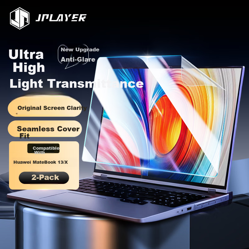 JPLAYER Screen Protector for Huawei MateBook X, Compatible with 13-Inch 2021/20 Laptop Models, High-Definition Clear Anti-Scratch LCD Film, 2-Pack
