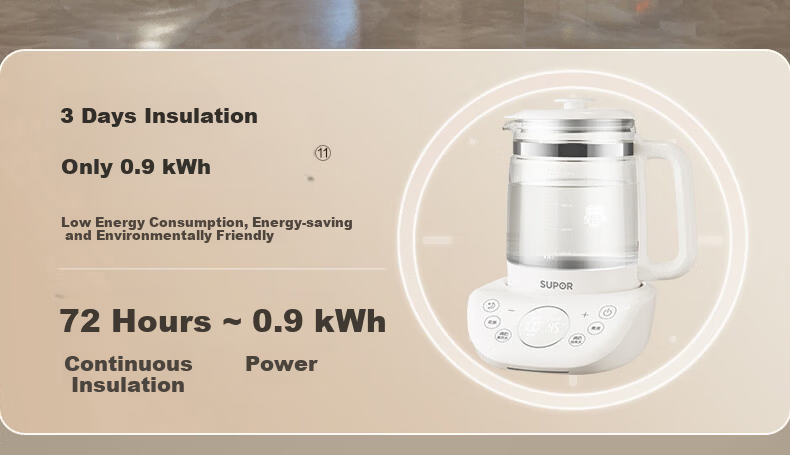 SUPOR Baby Bottle Sterilizer and Dryer All-Glass Feeding Station Thermostatic Kettle Infant Milk Preparation BW016B 21