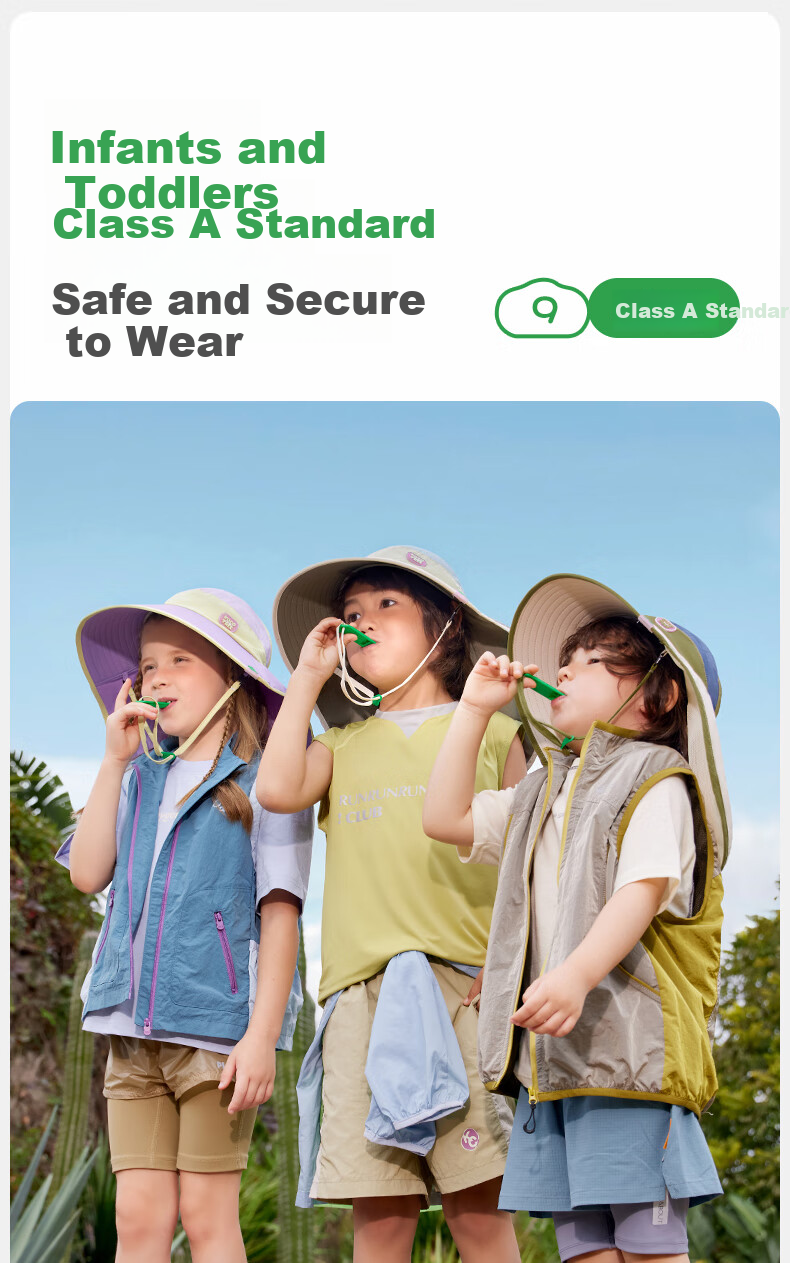 Kocotree KK Tree Kids Sun Protection Hat UV Protection Genuine Yarn Breathable Wide Brim Summer Sun Hat for Boys and Girls 22