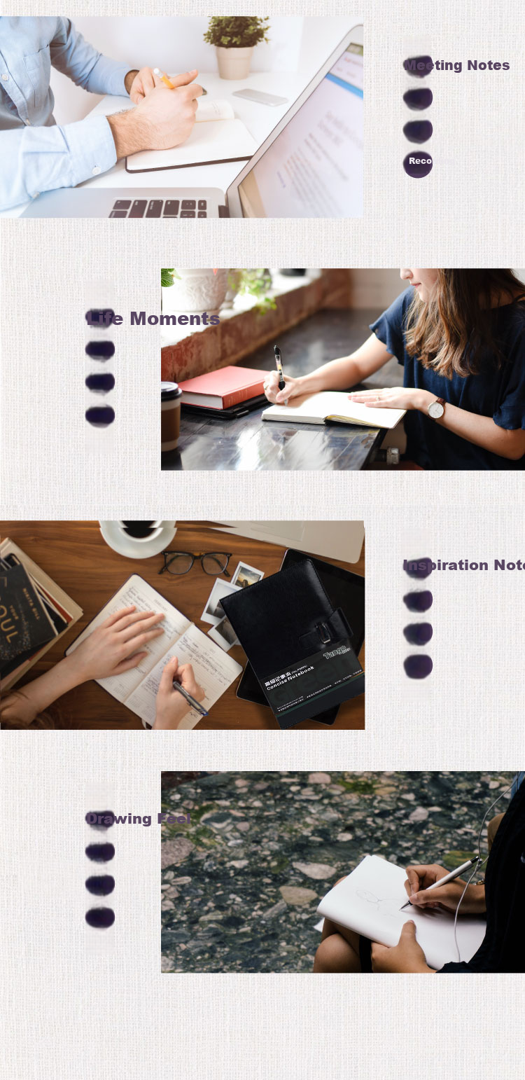 TANGO 25K Classic Business Leather Notebook Simple Black 120 Sheets Soft Cover Journal for Office Diary Meeting Notes Teaching Plan Notebook Customizable 10