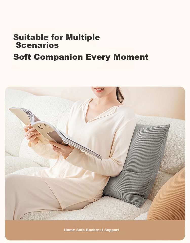 JD Jingzao Corduroy Pillow Super Soft Cushion Sofa Bedside Living Room Office Nap Waist Support Pillow 45x45cm Blue 10