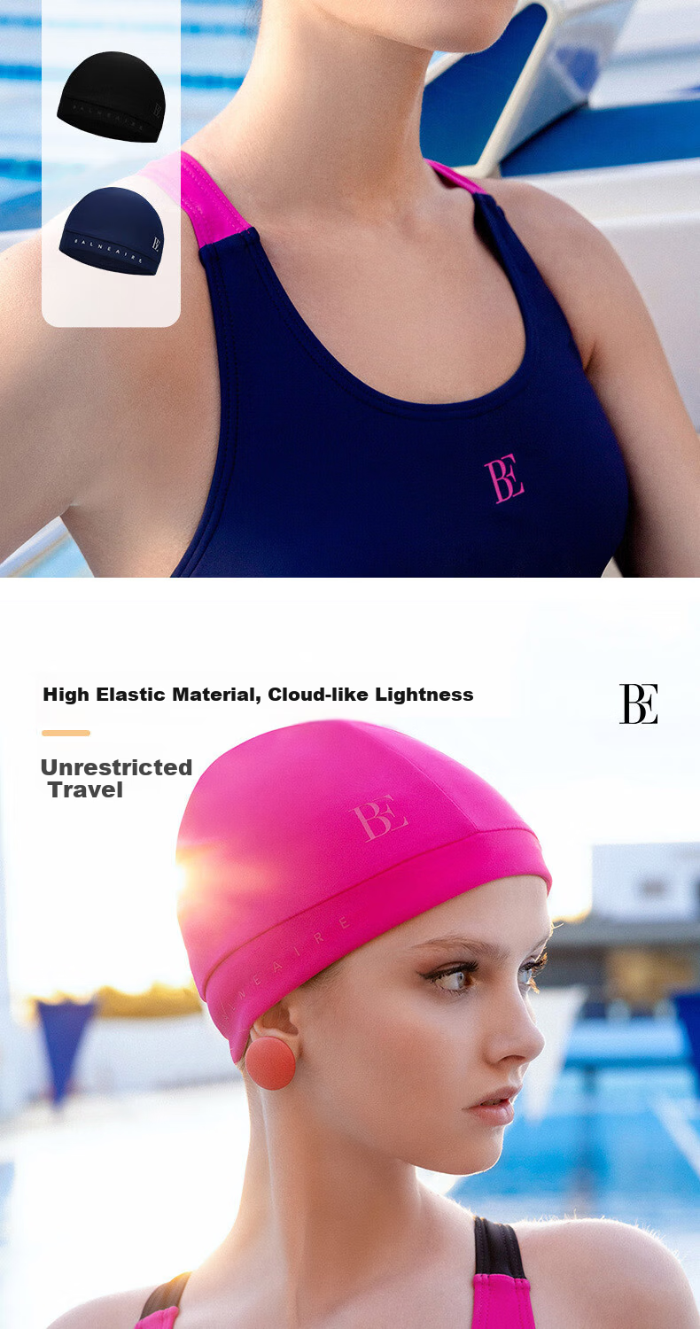 BALNEAIRE 2025 New MIX Series Adult Swim Cap Fashionable Design Premium Stylish Minimalist Indigo Blue 3