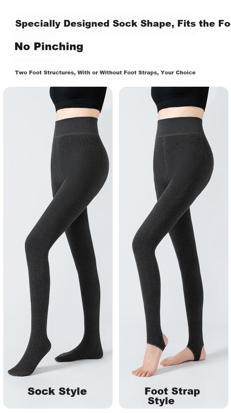 LangSha Women's Autumn Winter Thickened Fleece Lined Shark Skin Leggings Yoga Pants ZT8911 7