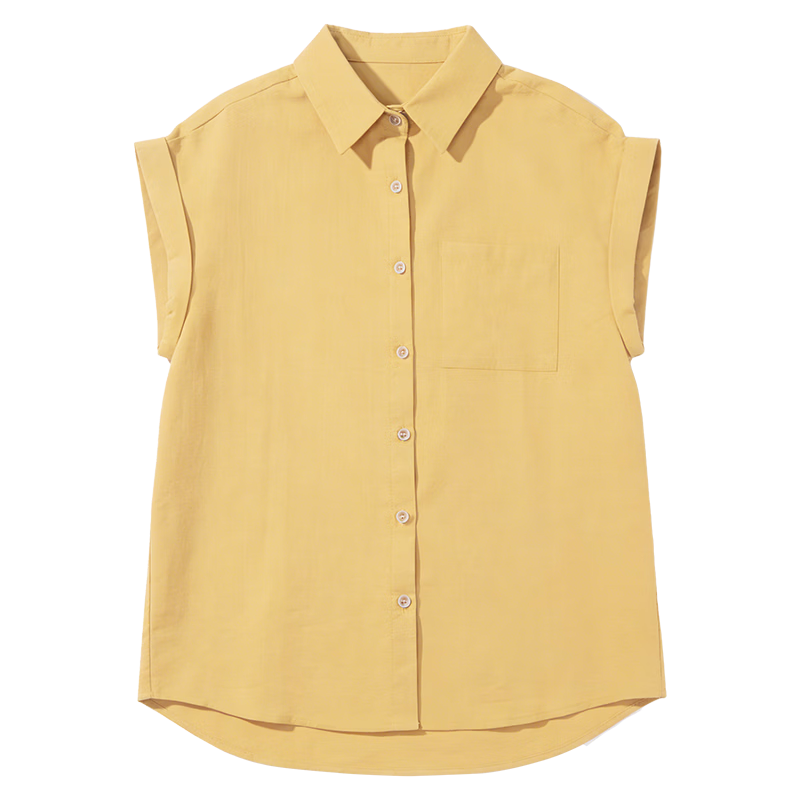 ENC Relaxed Fit Short Sleeve Shirt Gentle Elegant Casual Loose Versatile Women's Summer Slimming Top