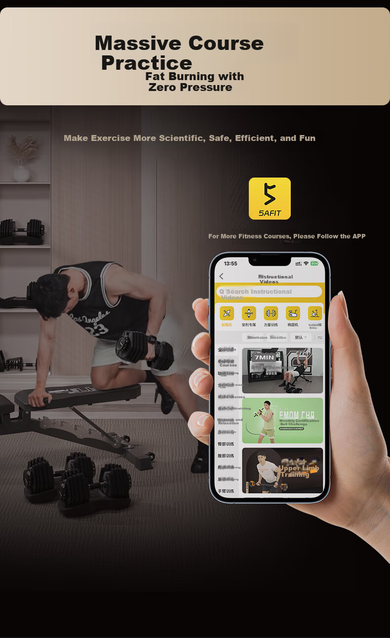 HEAD Adjustable Dumbbells Men and Women Fitness Equipment Home Use Pure Steel Quick Adjustment Set Home Workout Equipment 14