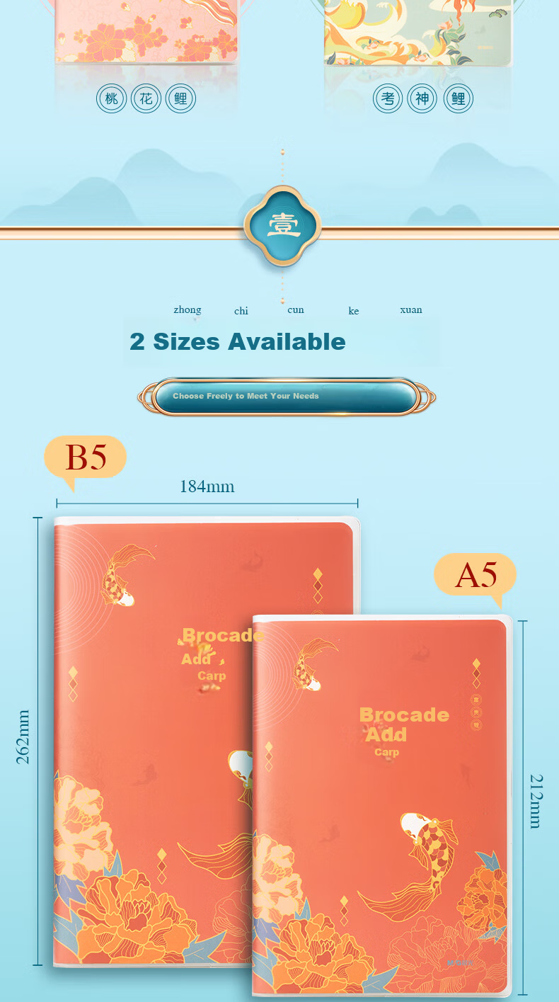M&G Stationery A5/64 Sheets Glue-Bound Notebook, 4 Books, Notebooks for Notes, Memo Pads, Homework Books, Error Correction Books, Diary, Jianjian Green Grid JA5102D7 Essential for Exams 2