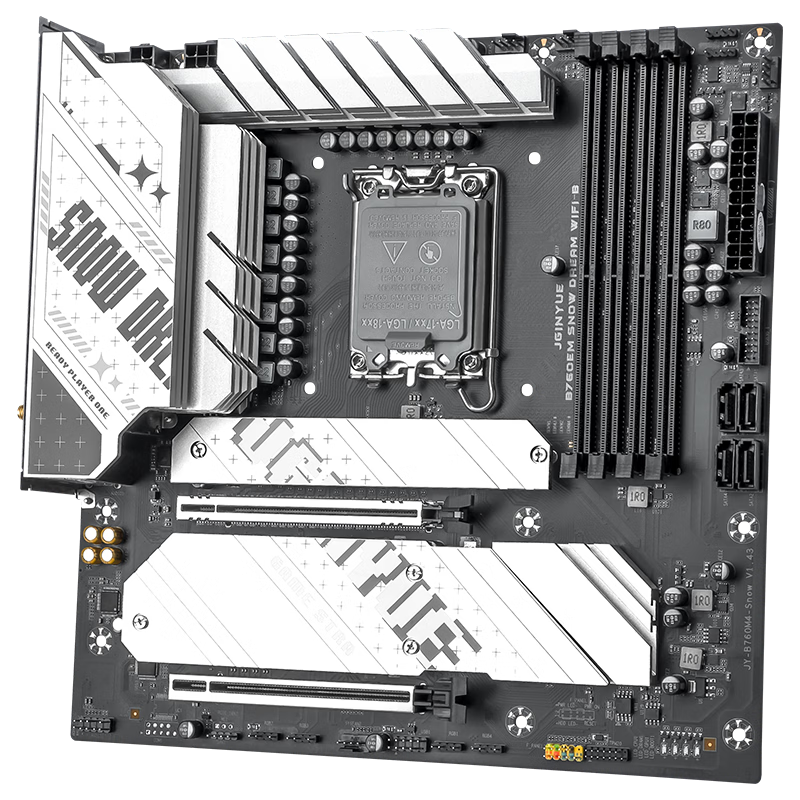 Jingyue B760EM SNOW DREAM WIFI-B Snow Dream DDR4 Gaming Motherboard for i5 14600KF/12600KF/14400F Intel B760/LGA 1700