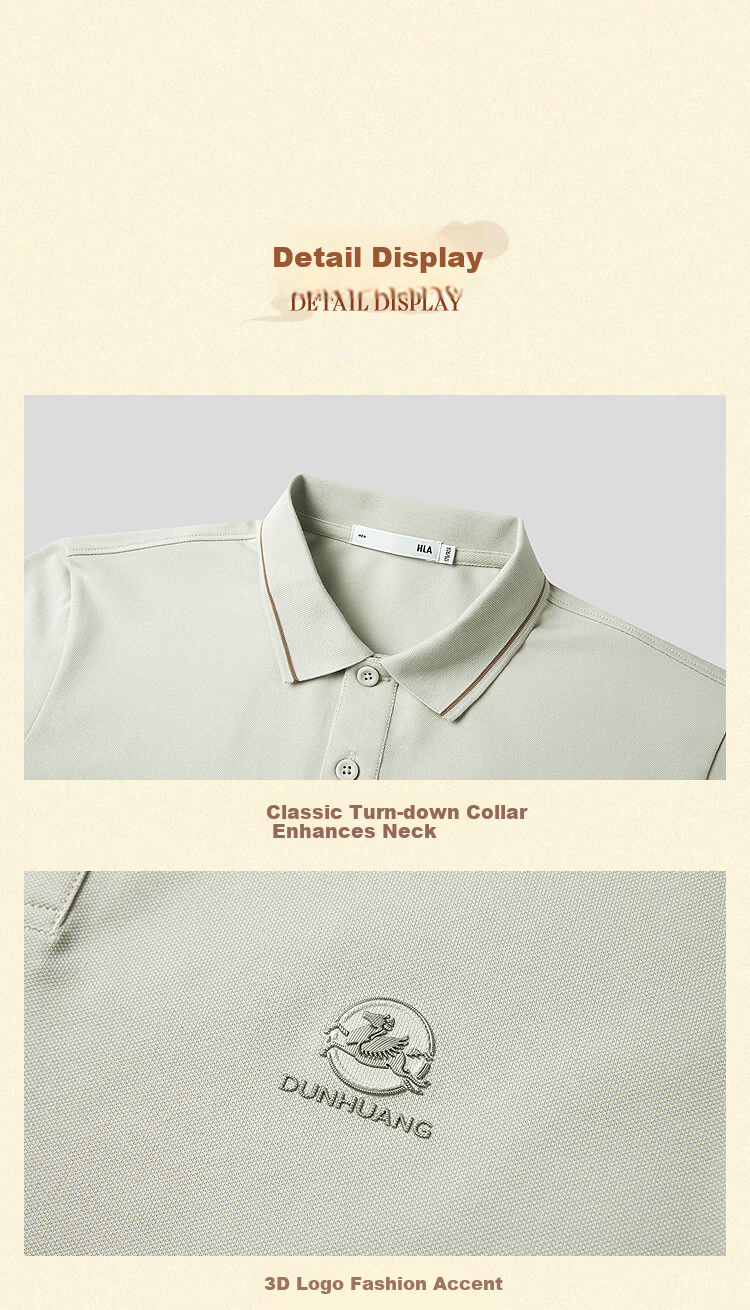 HLAHLA POLO Shirt Men Dunhuang Series 26 New Year Cooling Quick-Dry Short Sleeve Summer 11