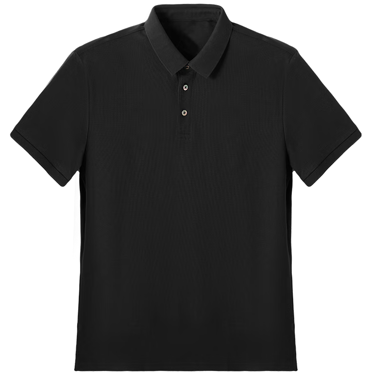 JD Jingzao 100-Count Premium Men's Non-Iron Polo Shirt Short Sleeve T-Shirt Summer New Father's Day Gift Black S