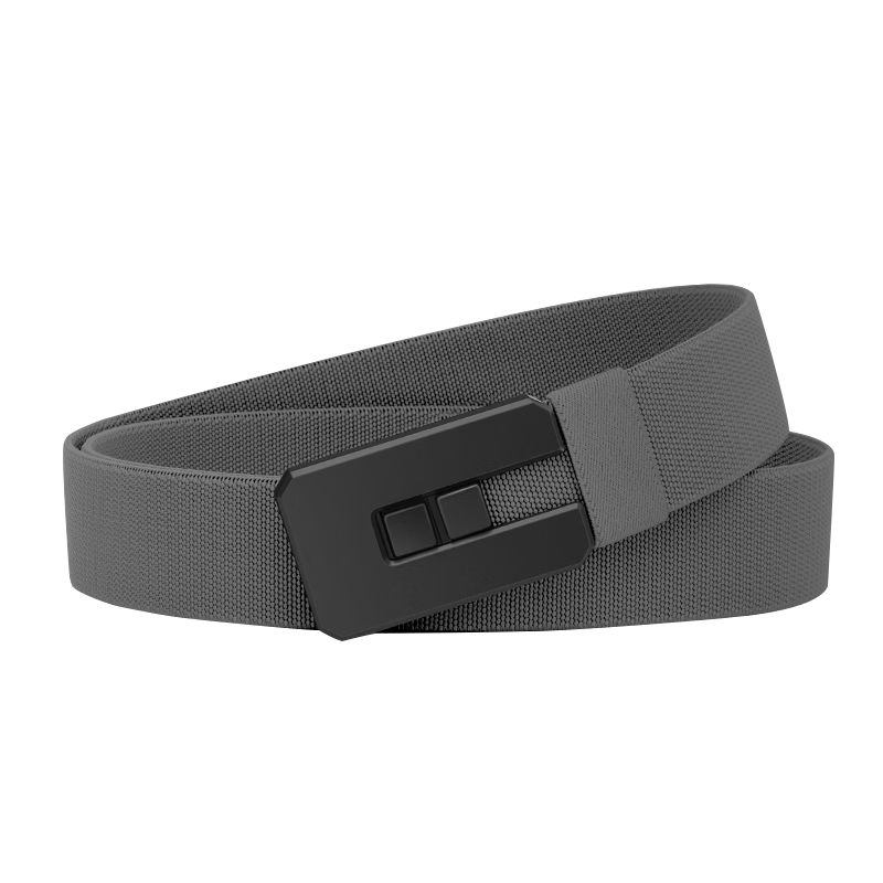 Gugeti Men's Elastic Leather Belt Outdoor Sports Military Training Woven Casual Smooth Buckle Tactical Belt Birthday Gift