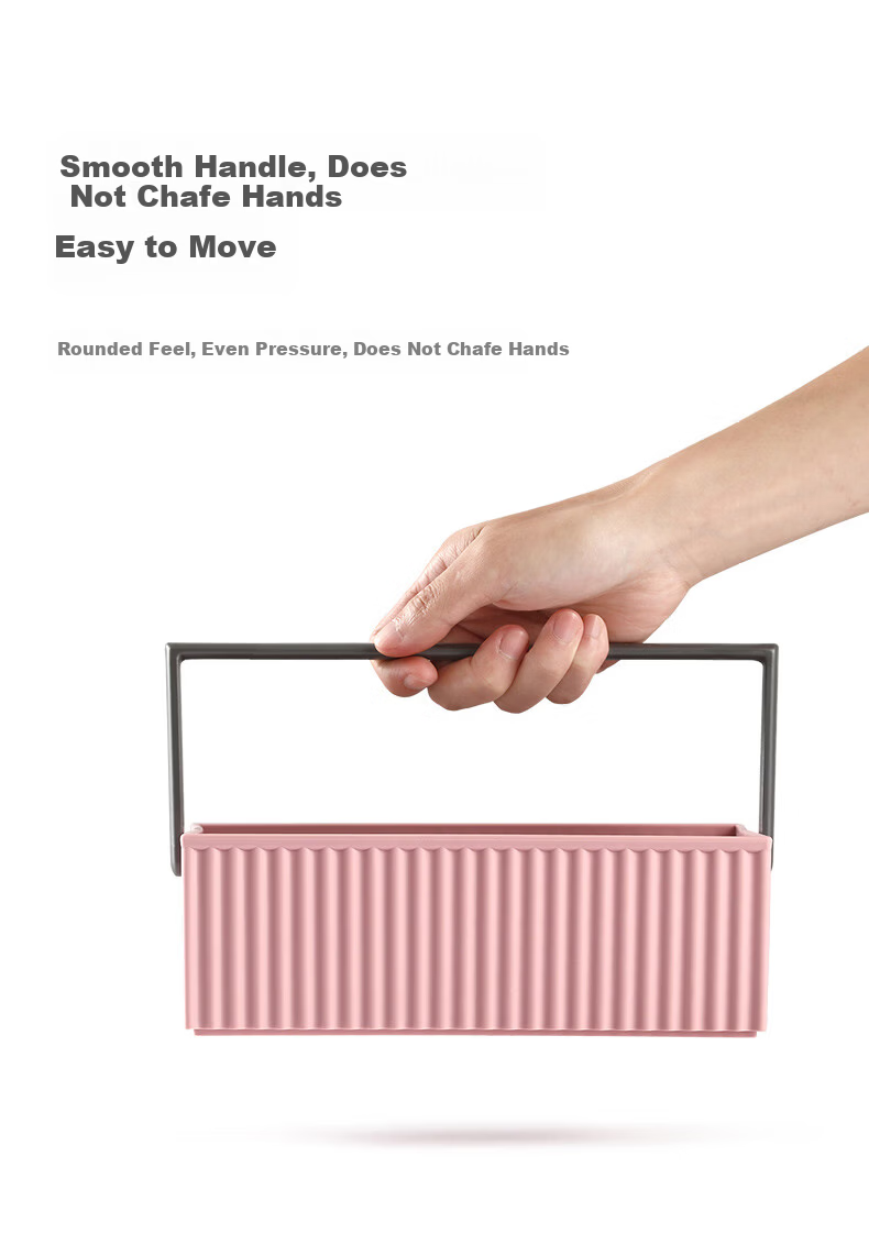 LIKUAI Japanese Imported Desktop Storage Box High-Value Multifunctional Household Organizer Pink M 9