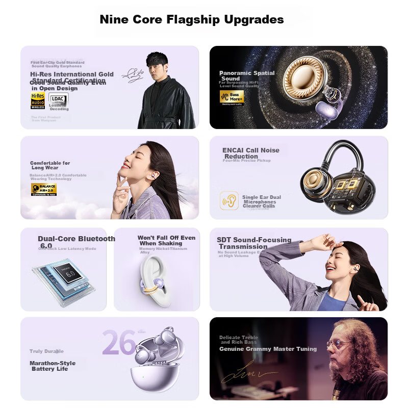 1MORE S21 Open-Ear Bone Conduction Bluetooth Earphones AI Call Noise Cancelling Sports Headphones Long Battery Life 2026 Matte Black Endorsed by Jay Chou