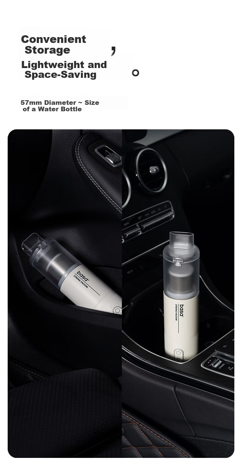 BASA Car Vacuum Cleaner Handheld Small Wireless High Suction Powerful Blower Vacuum All-in-One Automotive Home Desktop Cleaning Multifunction High Power Long Battery Life 8000Pa 11