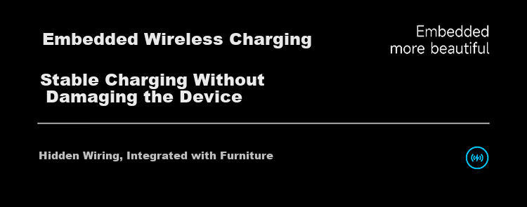 Comfort Office Desktop Embedded Wireless Charger Built-in Hidden Magnetic Wireless Charging Compatible with Apple Huawei Phones 15W Fast Wireless Charging 5