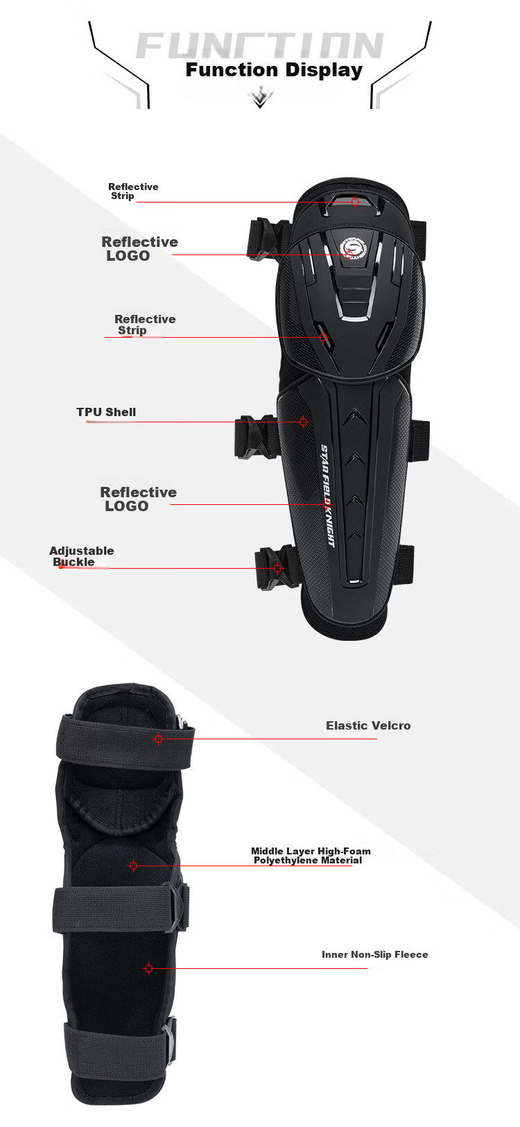STAR FIELD KNIGHT Motorcycle Protective Gear Knee and Elbow Guards CE Level Four-Season Riding Four-Piece Set Motorbike Travel Anti-Fall Protection Equipment 6