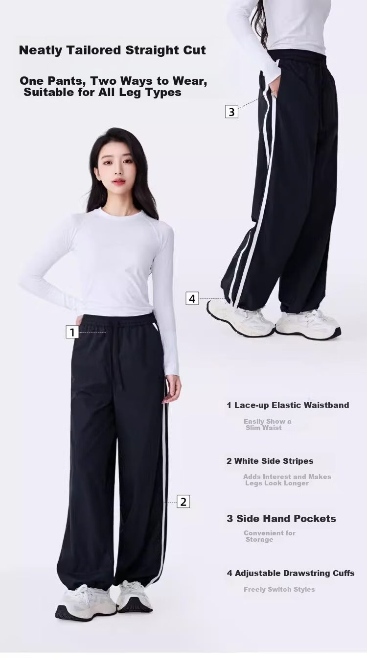 Camel Women's Outdoor Sun Protection Straight-Leg Pants 2026 Spring Summer New Moisture-Wicking Quick-Dry Lightweight Breathable Trousers 7