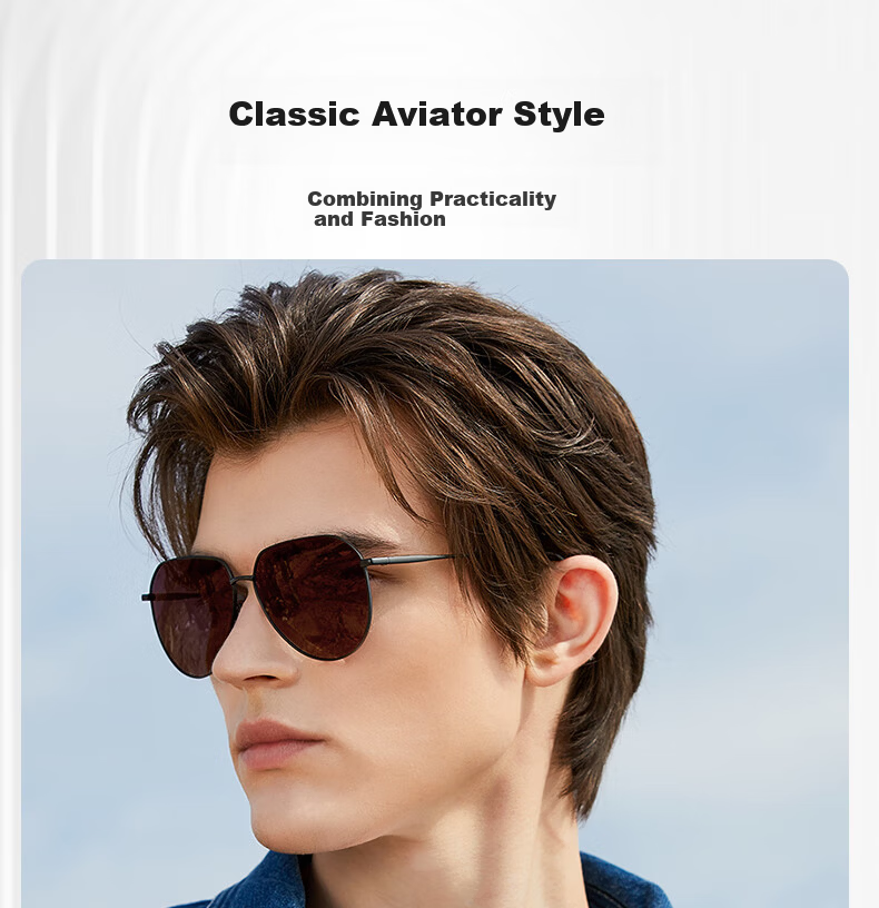LOHO Day and Night Dual-Use Sunglasses Driving Night Vision Pilot Aviator Non-Polarized Sunglasses Gift for Boyfriend 3
