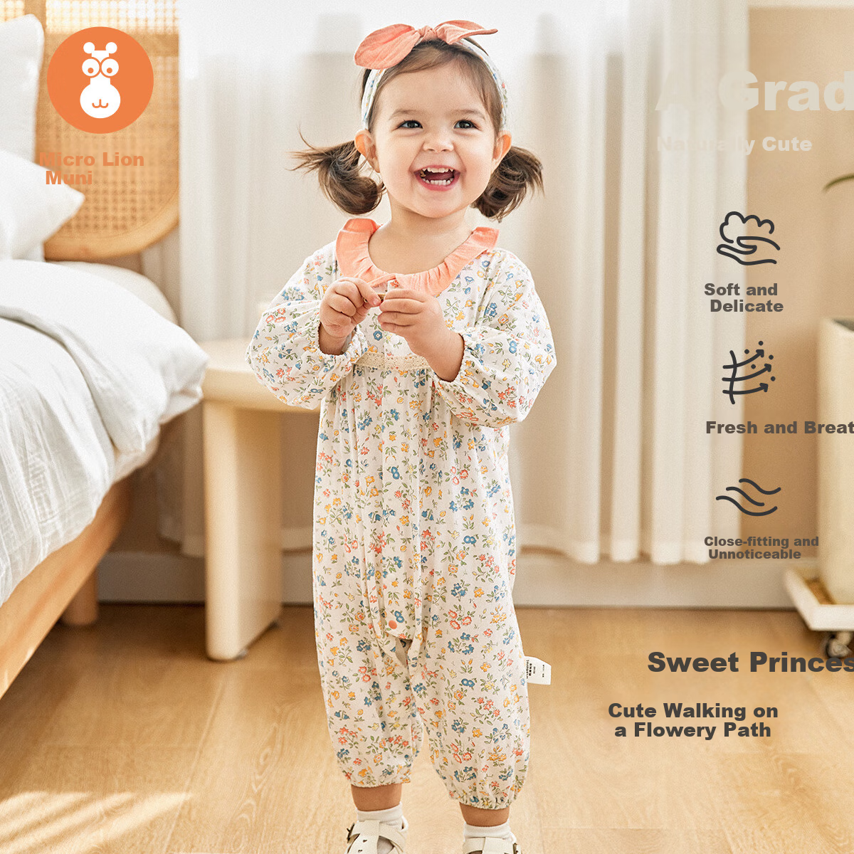 Wismorni Baby Romper Summer Newborn Princess Jumpsuit Stylish Full Moon Outfit for Baby Girls