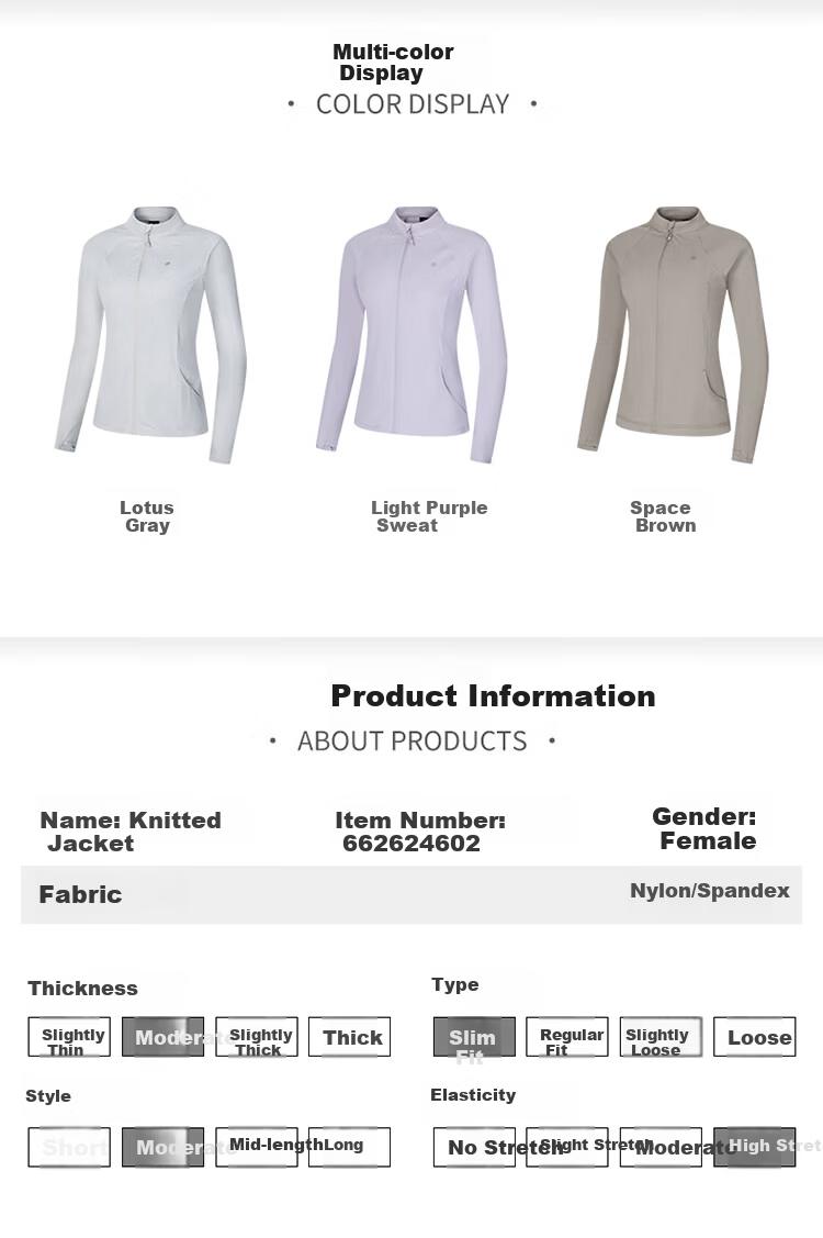 361° Women's Sunscreen Jacket Spring Summer UPF50+ UV Protection Sports Outdoor Slim Fit Stand Collar Coat 662624602-2 27