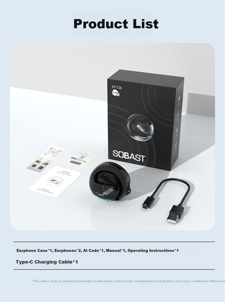 SE SOBAST 2026 New Open-Ear Clip-On Bluetooth Earphones Long Battery Life Non-In-Ear Running Music Call for Apple Huawei Xiaomi M169 Blue 520 Gift 13